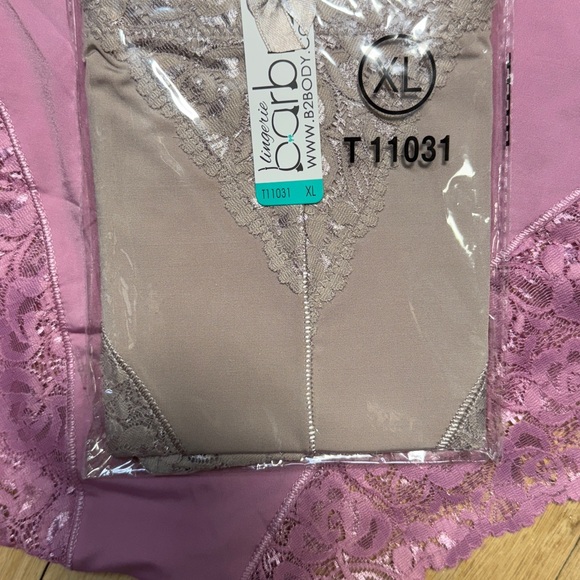 Set of Barbar B2Body.com Mauve Lace High-Waist Panties XL - Picture 7 of 8